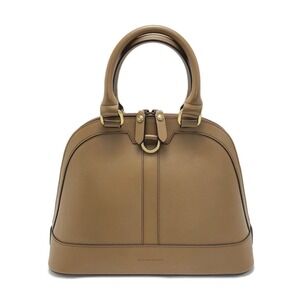 Burberry Leather Handbag Brown Nova Check